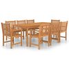 vidaXL 9-teiliges Garten-Ess-Set 200 x 100 cm Massivholz Teak