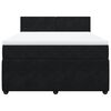 vidaXL Boxspringbett mit Matratze Schwarz 140x190 cm Samt