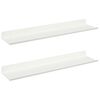 vidaXL Schwebendes Regal 2 stk. Wei&szlig; 100 x 9 x 2,5 cm Stahl