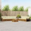 vidaXL Outdoor-Sofagarnitur mit Kissen 8 pcs Natur und Creme