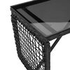 vidaXL Tisch f&uuml;r Outdoor Schwarz 80 x 40 x 40 cm PE Rattan und Glas