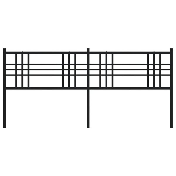 vidaXL Ersatz-Kopfteil Metall Schwarz 180 cm