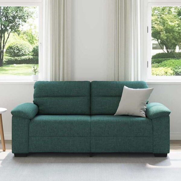 vidaXL 2-Sitzer-Sofa Dunkelgr&uuml;n 180x81x84 cm Stoff