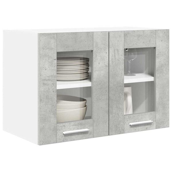 vidaXL H&auml;ngeschrank mit T&uuml;r Beton Grau 60 x 31 x 40 cm Holzwerkstoff