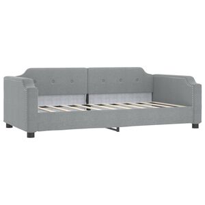 vidaXL Tagesbett Hellgrau 100x190 cm Stoff