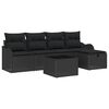 vidaXL Gartensofa-set 6 stk. Poly Rattan