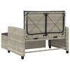 vidaXL Gartensofa mit Kissen 2-Sitzer Hellgrau Poly Rattan