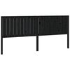 vidaXL Kopfteil Schwarz 205,5x4x100 cm Massivholz Kiefer