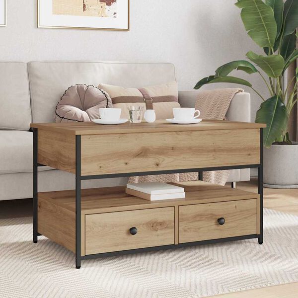 vidaXL Couchtisch Artisan-Eiche 85 x 50 x 50 cm Holzwerkstoff