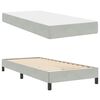 vidaXL Boxspringbett mit Matratze Hellgrau 80 x 210 cm Stoff