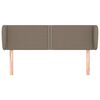 vidaXL Kopfteil mit Ohren Taupe 147x23x78/88 cm Stoff
