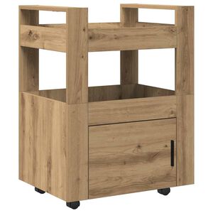 vidaXL K&uuml;chentrolley Artisan-Eiche 60 x 45 x 80 cm Holzwerkstoff
