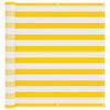vidaXL Balkonsichtschutz Gelb und Wei&szlig; 110 x 1000 cm Oxford-Stoff