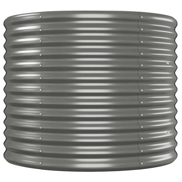 vidaXL Hochbeet Pulverbeschichteter Stahl 620x80x68 cm Grau