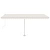 vidaXL Standmarkise Automatisch 500x350 cm Creme