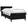 vidaXL Boxspringbett mit Matratze Schwarz 90x210 cm Samt
