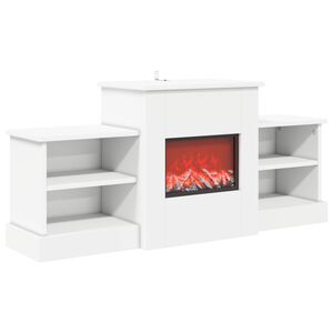 vidaXL Elektrokamin Wei&szlig; 110 x 30 x 50 cm Holzwerkstoff