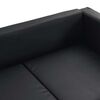 vidaXL Sofa 3-Sitzer Kunstleder Schwarz