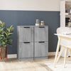 vidaXL Sideboards 2 Stk. Grau Sonoma 30x30x70 cm Holzwerkstoff