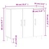 vidaXL Sideboard Schwarz 90x34x80 cm Holzwerkstoff