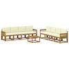 vidaXL Outdoor-Sofagarnitur 9 stk. 8-Sitzer Natur und Creme