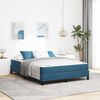 vidaXL Boxspringbett mit Matratze Dunkelblau 160 x 210 cm Stoff