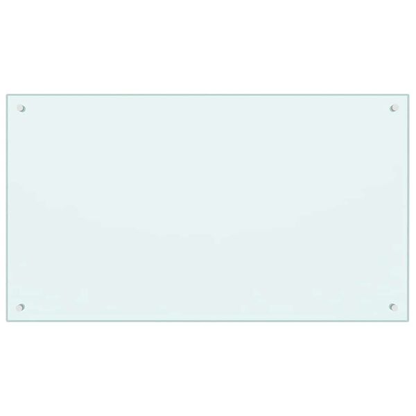 vidaXL K&uuml;chenr&uuml;ckwand Wei&szlig; 100x60 cm Hartglas