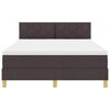 vidaXL Boxspringbett mit Matratze Dunkelbraun 140 x 190 cm Stoff