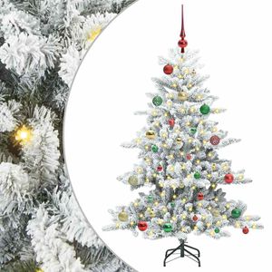 vidaXL K&uuml;nstlicher klappbarer Weihnachtsbaum Wei&szlig; 150 cm PVC und Stahl