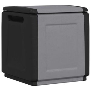 vidaXL Garten-Aufbewahrungsbox 54x53x57 cm 130 L Dunkelgrau Schwarz