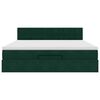 vidaXL Ottoman-Bett mit Matratze & LEDs Dunkelgrün 180x200 cm Samt