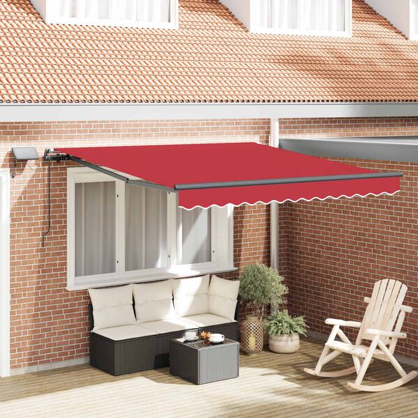 vidaXL Einziehbare Markise Rot 300 x 250 cm Stoff
