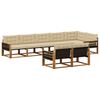vidaXL Outdoor-Sofagarnitur mit Kissen 8 pcs Natur und Beige