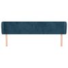 vidaXL Kopfteil mit Ohren Dunkelblau 203x23x78/88 cm Samt