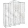 vidaXL Gabione mit Hochbogen 200x50x200/220 cm Verzinktes Eisen