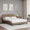 vidaXL Bett mit Matratze "Dover" Cappuccino-Braun 140x200 cm Kunstleder