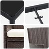 vidaXL Garten Essgruppe mit Kissen 7 pcs Braun Poly-Rattan