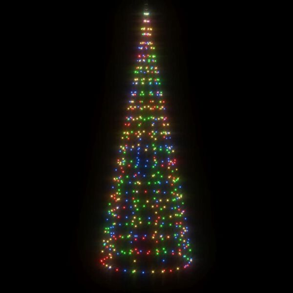 vidaXL LED-Weihnachtsbaum f&uuml;r Fahnenmast 550 LEDs Mehrfarbig 300 cm