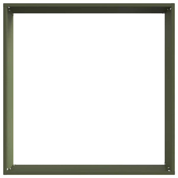 vidaXL Raseneinfassung Olive Gr&uuml;n 50 x 50 x 13 cm Stahl