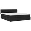 vidaXL Bett mit LED-Lichtleisten Schwarz 180 x 200 cm Stoff