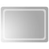 vidaXL LED-Badezimmerspiegel Transparent 80 x 60 cm Geh&auml;rtetes Glas