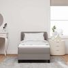 vidaXL Boxspringbett mit Matratze mit Kopfteil Taupe 90 x 190 cm Stoff