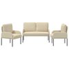 vidaXL Sofagarnituren 3 pcs Creme 115 x 56 x 80 cm Sperrholz
