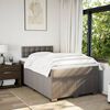vidaXL Boxspringbett mit Matratze Taupe 120x190 cm Stoff