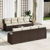 vidaXL Garten-Sofa-Set Braun 55 x 55 x 37 cm Poly-Rattan