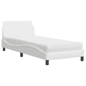 vidaXL Bett mit Matratze "Dover" Wei&szlig; 80x200 cm Kunstleder