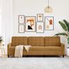 vidaXL 3-Sitzer-Sofa Braun 210 cm Samt