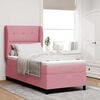 vidaXL Boxspringbett mit Matratze Rosa 200 x 90 cm Polyester