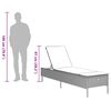vidaXL Sonnenliege mit Auflage Beige Poly Rattan