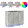 vidaXL LED-Sideboard Beton Grau 90 x 32 x 75 cm Holzwerkstoff